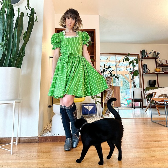 Vintage Polka Dot Baby Doll Dress - Picture 5 of 7